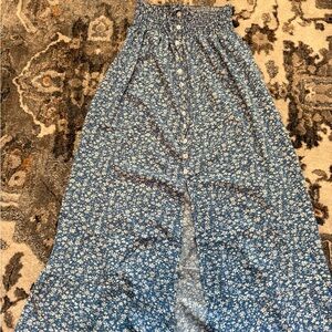 Floral Blue Maxi Skirt